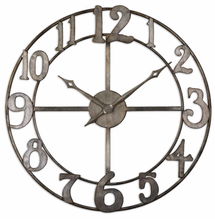 Online Designer Business/Office Delevan 32" Metal Wall Clock