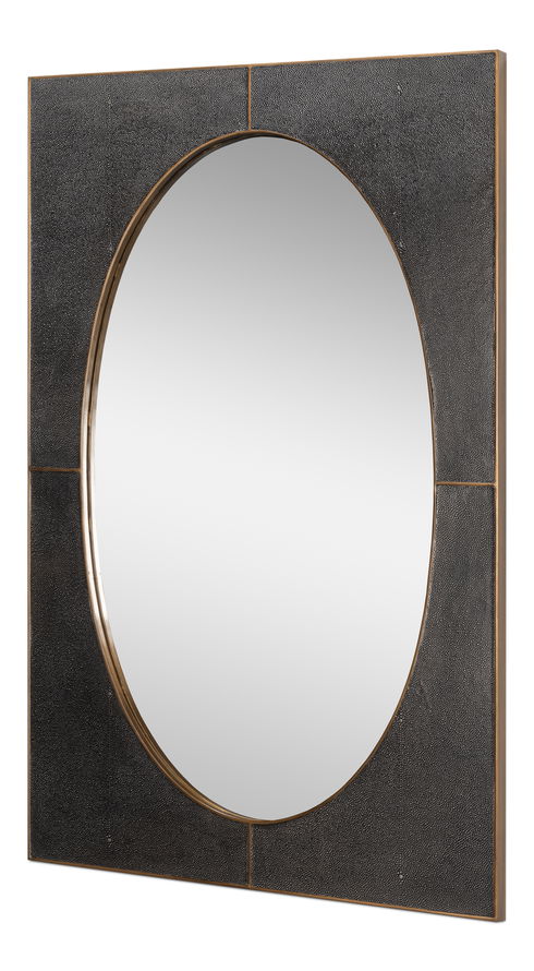 Francis Mirror,Shagreen,Antique Grey