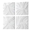 Snowdrift Sculpted White Wall Decor Set/4, Sculptural Wall Art by Uttermost, 15.25" width x 15.25" height x 3" depth thumbnail 5
