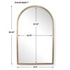 Vestry Antique Brass Arch Mirror, by Uttermost, 37.5" width x 60.25" height x 1" depth thumbnail 3