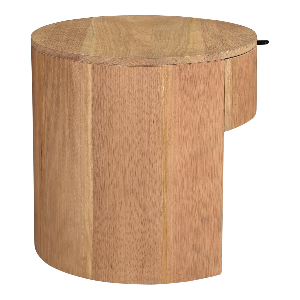 Theo One Drawer Nightstand Natural, by Moe's Home, 19" width x 19" height x 19" depth View 3