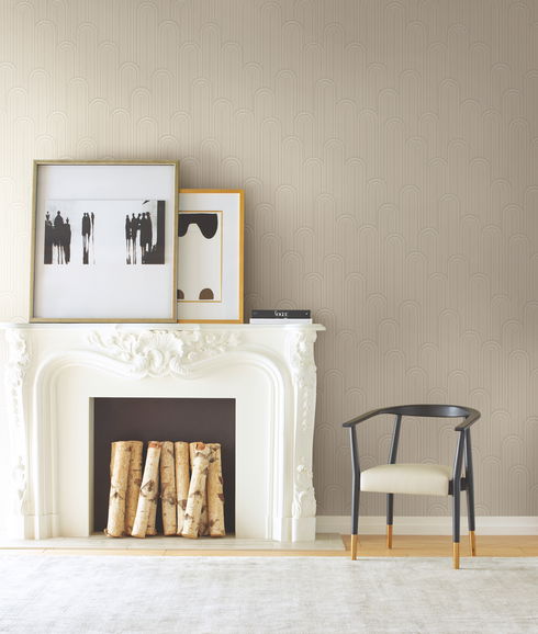 Speakeasy White Metallic Wallpaper