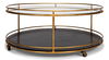 Trolley Round Cocktail Table, Coffee Table by Sarreid, 42" length x 42" width x 17" height thumbnail 5