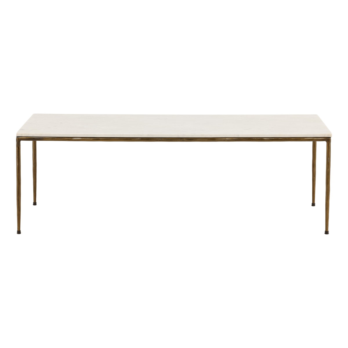 Perugia Coffee Table White, by Dovetail, 55" width x 18" height x 28" depth View 2