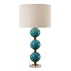 Palawan Blue Glaze Table Lamp, by Uttermost, 17" width x 31.25" height x 17" depth thumbnail 1