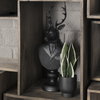 Mozart 22.5H Black Painted Resin Deer In A Suit Bust, Decorative Object by Mercana, 8.2" length x 6" width x 22.5" height thumbnail 3