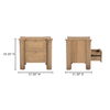 Treccia 2 Drawer Nightstand Oak, by Moe's Home, 27.5" width x 25.25" height x 21.5" depth thumbnail 14