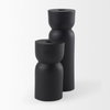 Malta Black Large Metal Candle Holder, Candles & Candle Holder by Mercana, 2.5" length x 2.5" width x 7.5" height thumbnail 10