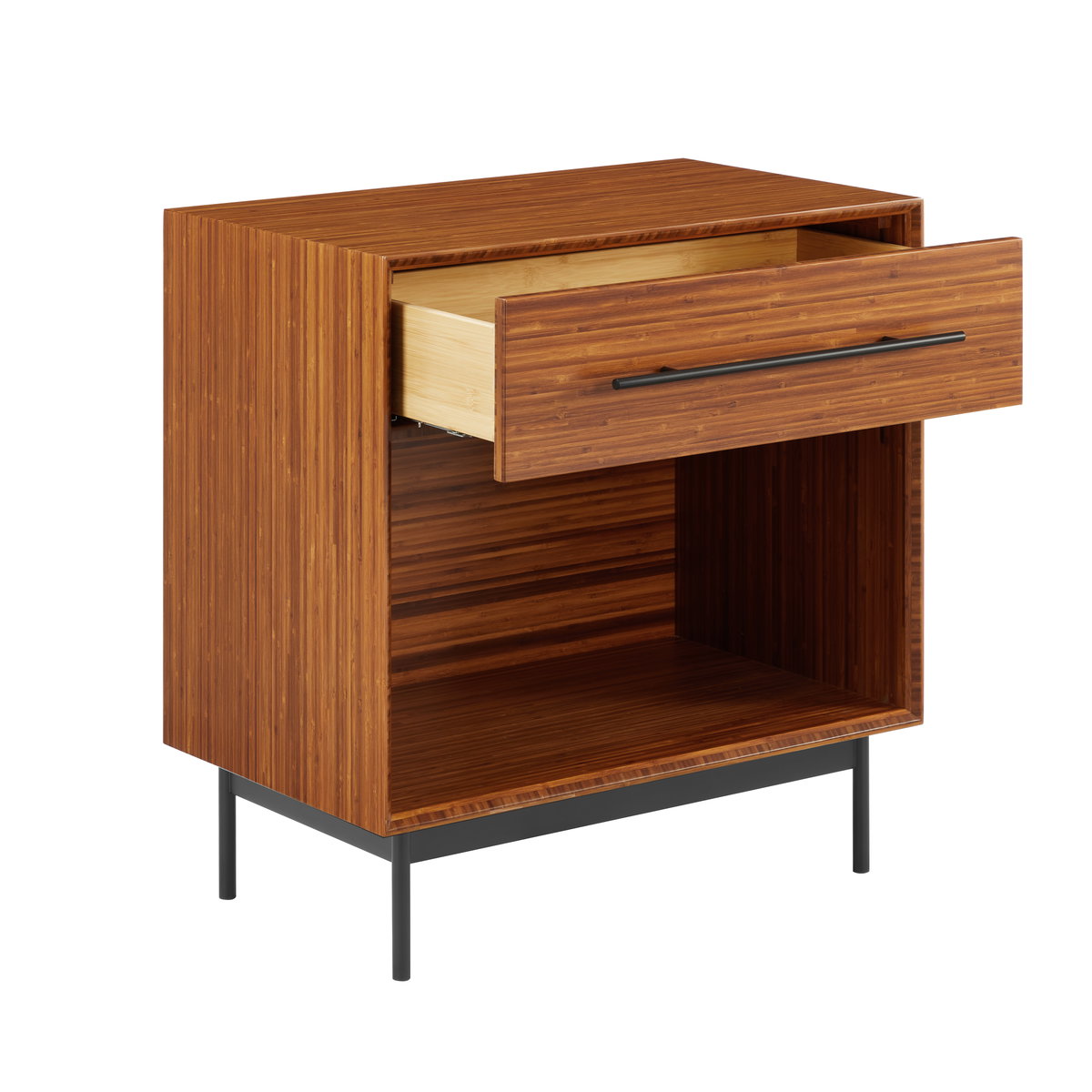 Taylor 28' 1 Drawer Nightstand, Amber, by Greenington, 28" length x 17" width x 30" height View 6