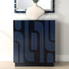 Valeria 2 Door Glossy Blue Cabinet, Furniture by Uttermost, 30" width x 34" height x 16.12" depth thumbnail 2
