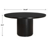 Hersch Round Black Dining Table, by Uttermost, 60" width x 30.5" height x 60" depth thumbnail 3
