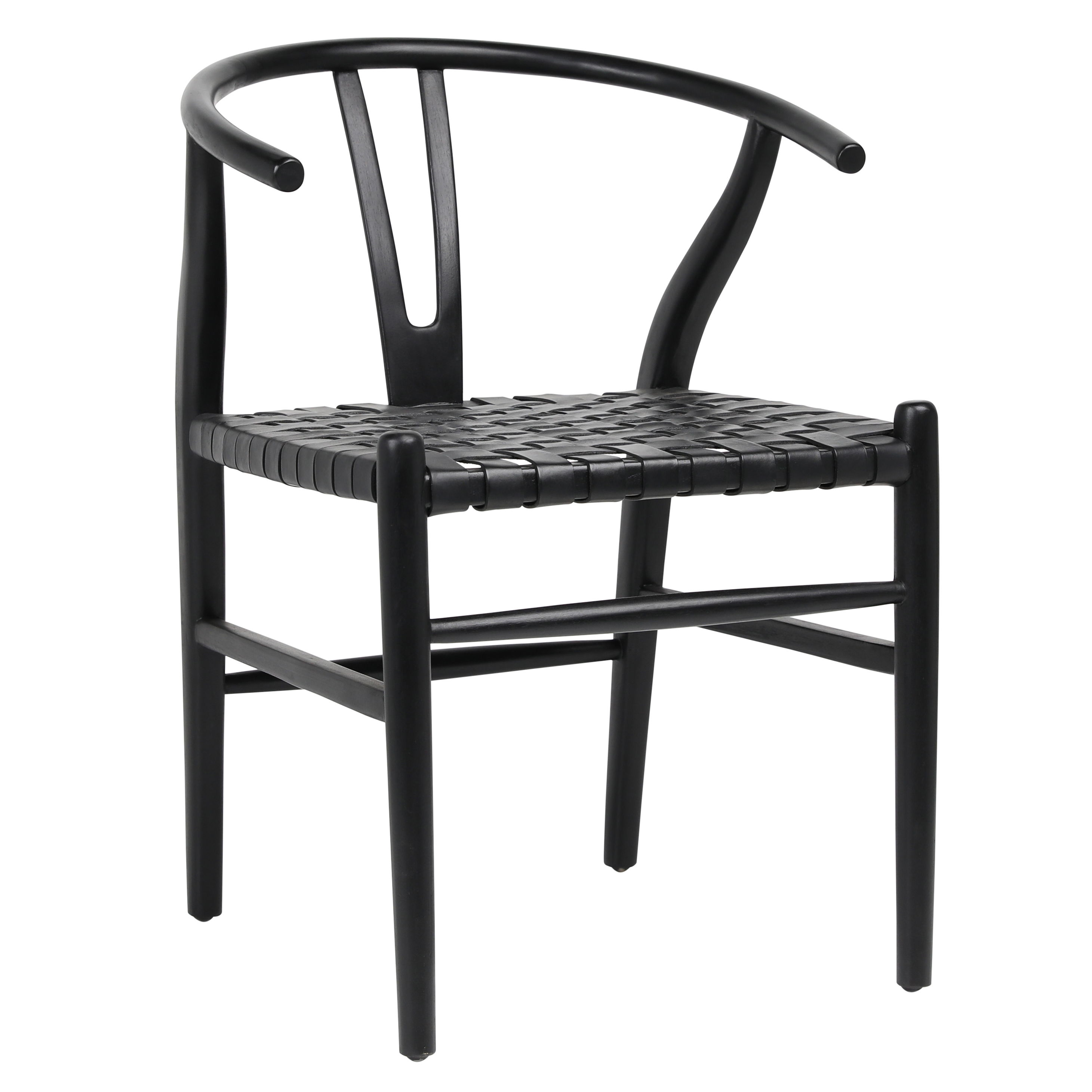 Bernice Dining Chair Black, by Dovetail, 22.44" width x 31.3" height x 24.72" depth View 1