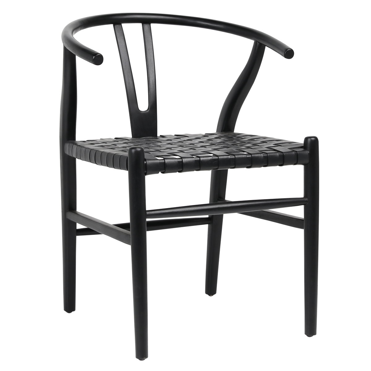 Bernice Dining Chair Black, by Dovetail, 22.83" width x 30.87" height x 25.3" depth View 1