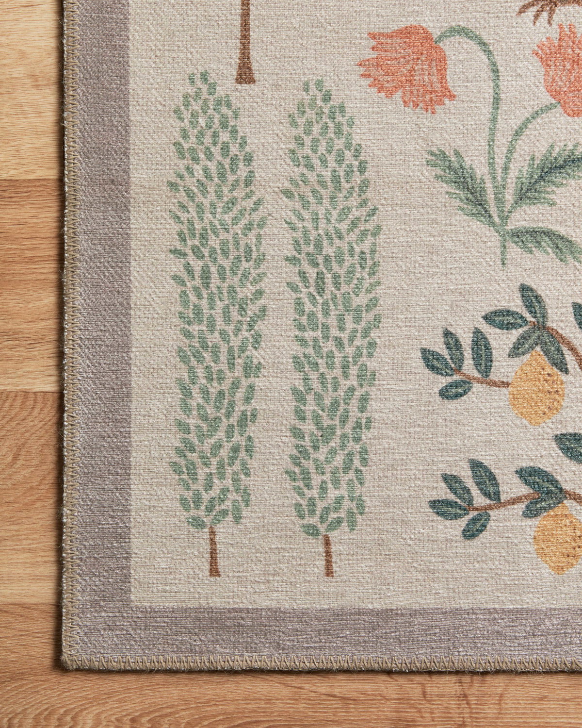 Rifle Paper Co. x Loloi Menagerie Rug, 1'6" length x 1'6" width View 3