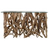 Teak Wood Console, Console Table by Uttermost, 59" width x 34.6" height x 17.72" depth thumbnail 1