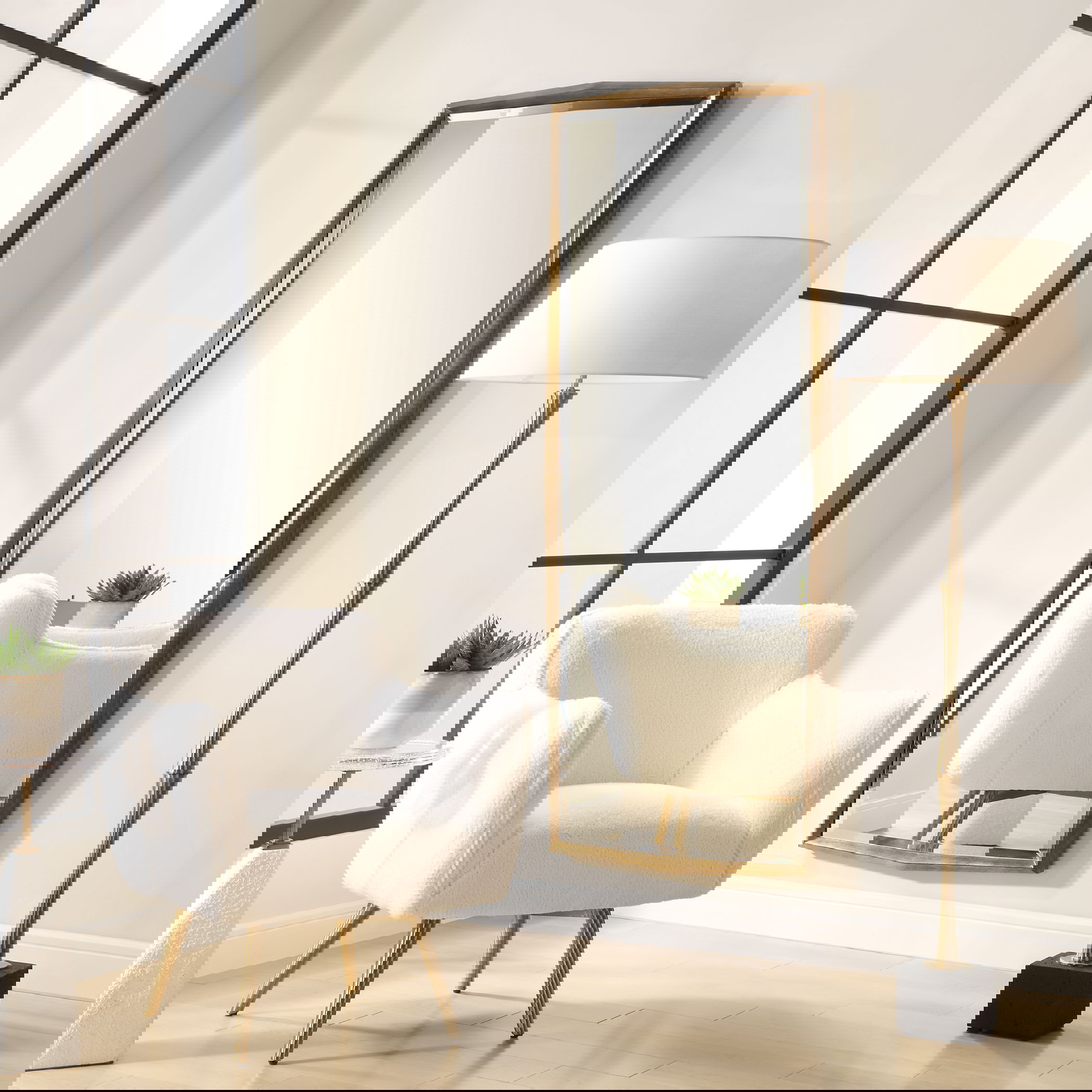 On Point Wood Dressing Mirror, by Uttermost, 30" width x 76" height x 3" depth View 2