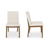 Demi Dining Chair Cream-set Of Two, by Moe's Home, 19.7" width x 34" height x 24" depth thumbnail 4