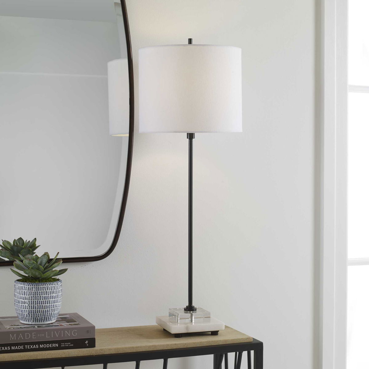 Ciara Sleek Buffet Lamp, Table Lamp by Uttermost, 11" width x 33" height x 11" depth View 8