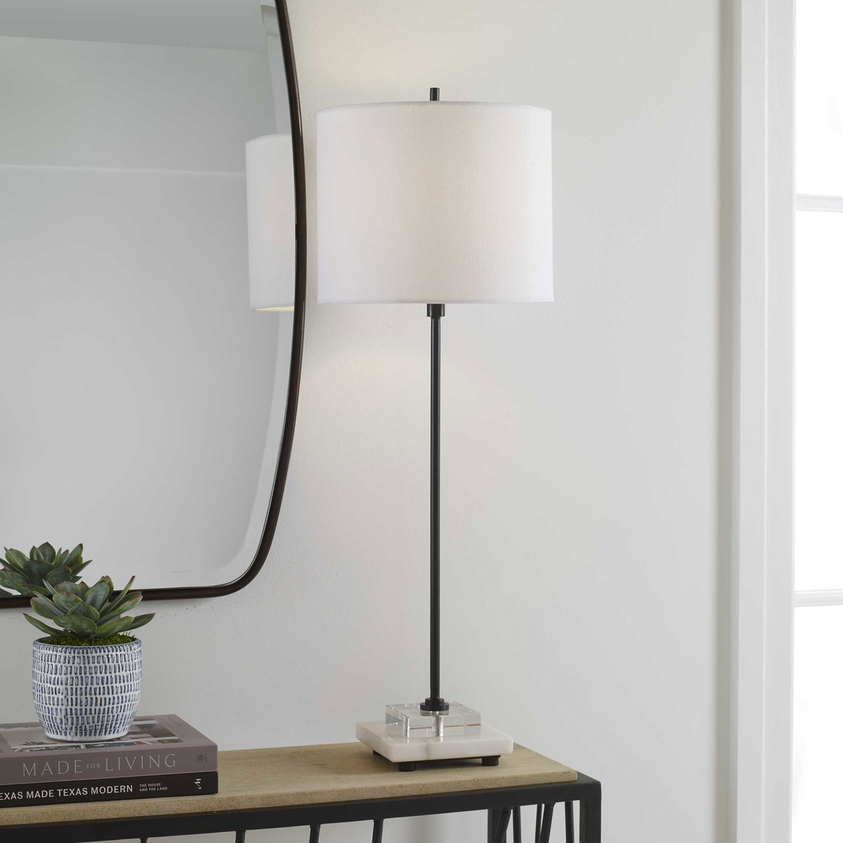 Ciara Sleek Buffet Lamp, by Uttermost, 11" width x 33" height x 11" depth View 8