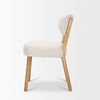 Owen Dining Chair with Medium Brown Wood and Beige Fabric thumbnail 4
