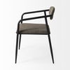 Langston Brown Faux-Leather Seat Black Iron Frame Dining Chair thumbnail 5