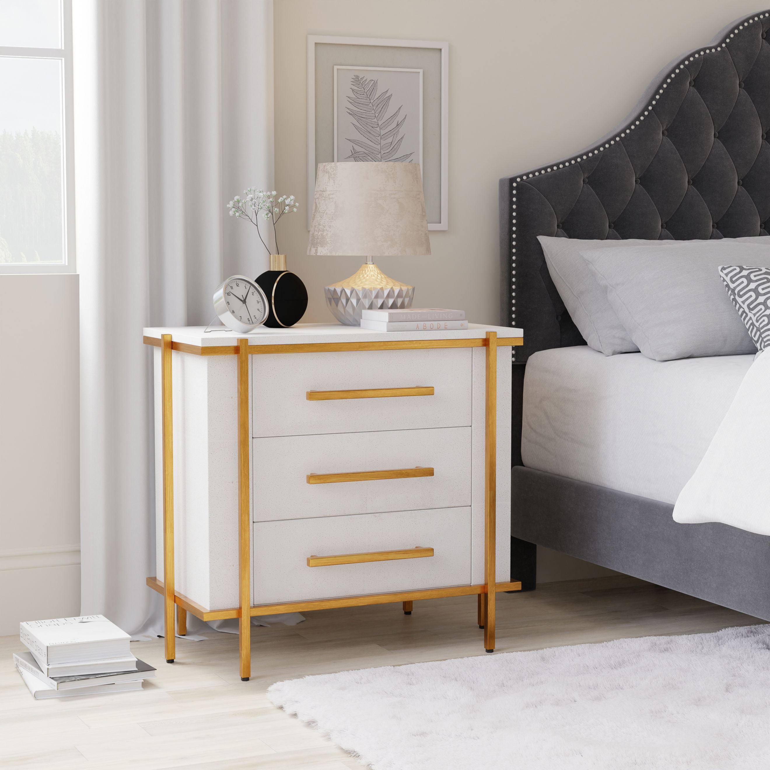 Blakely Night Stand  Osprey White large image 