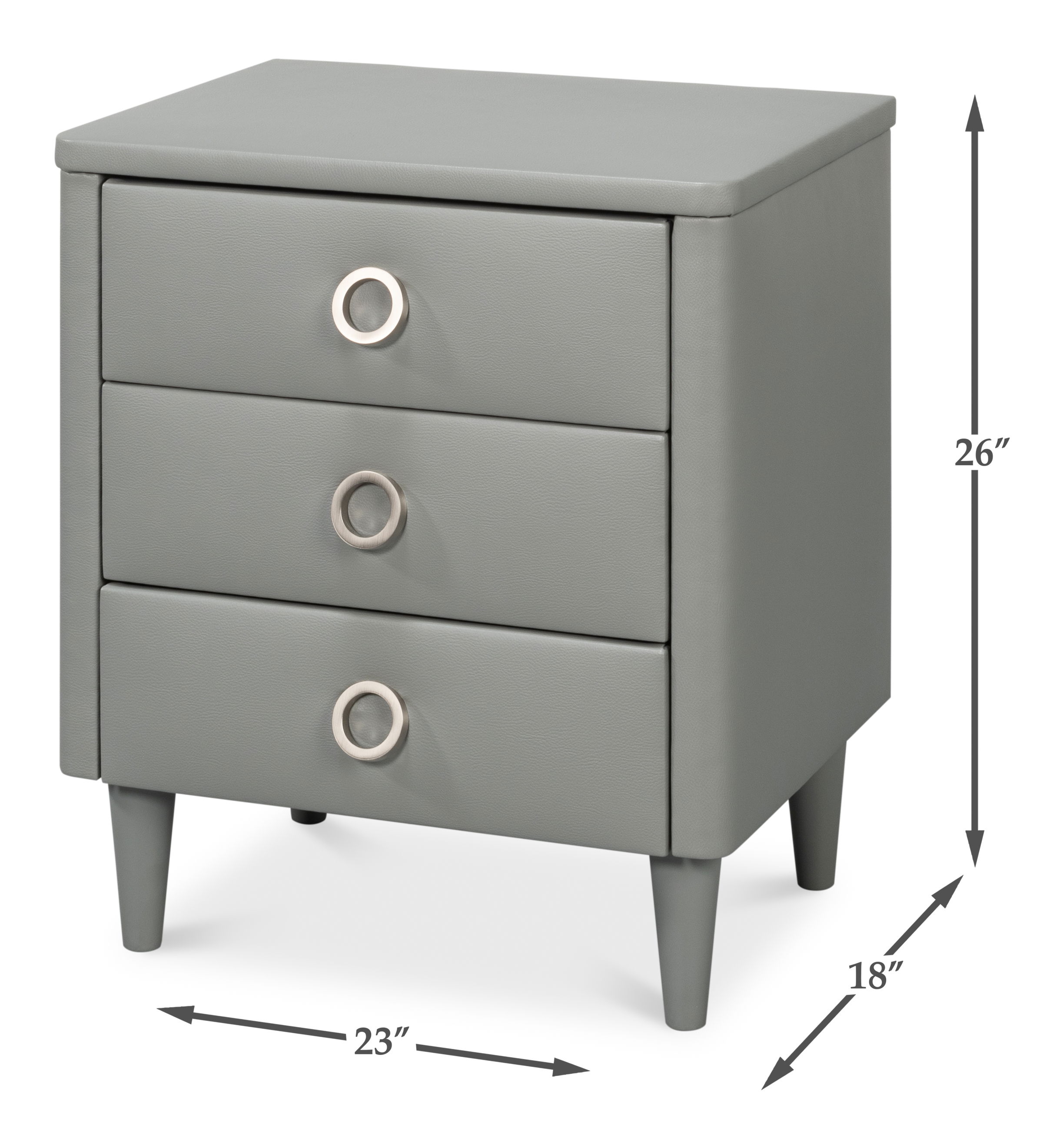 Avvolto Three Drawer Night Stand large image 