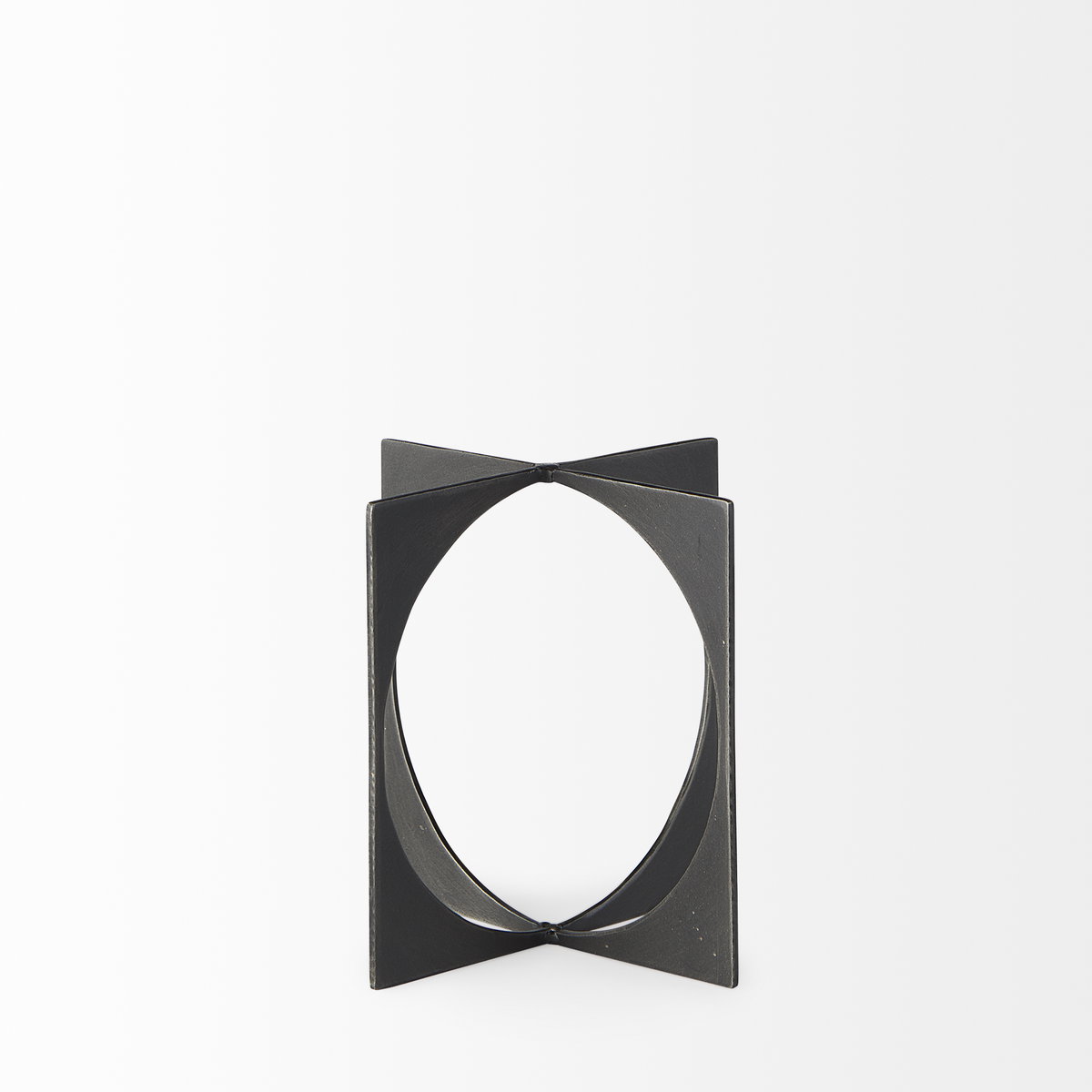 Lima Gunmetal Gray Metal Small Decorative Object, by Mercana, 6" length x 6" width x 6" height View 3