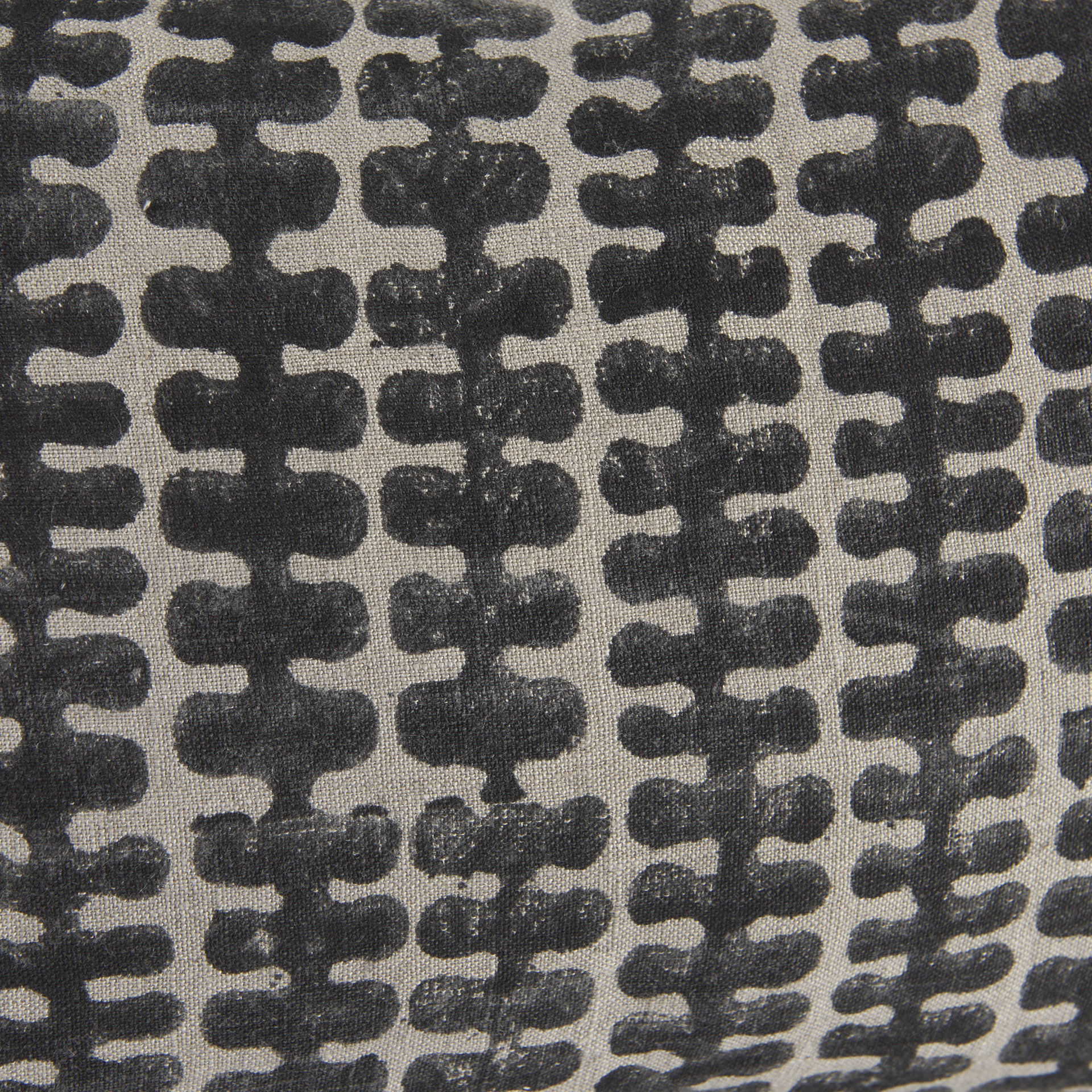 Miriam 13L x 21W Beige and Black Fabric Patterned Decorative Pillow Cover large image 