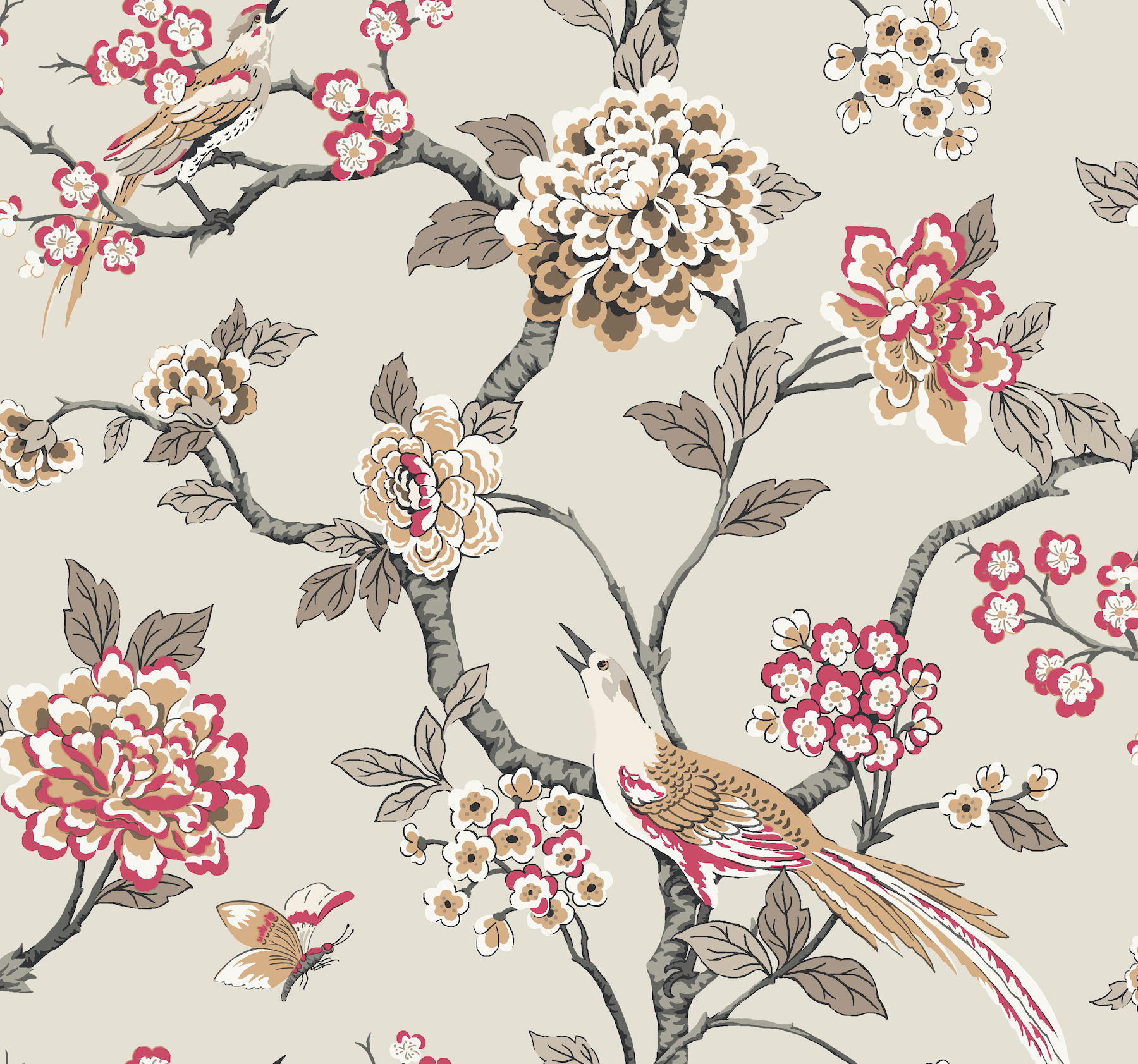 Fanciful Beige Wallpaper, by York Wall, 27' length x 2'3" width x 0.02" depth View 1