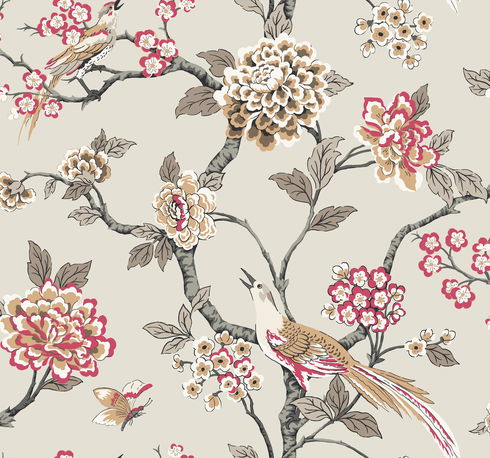 Fanciful Beige Wallpaper
