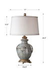 Cancello Blue Glaze Lamp, Table Lamp by Uttermost, 17" width x 28.5" height x 17" depth thumbnail 3