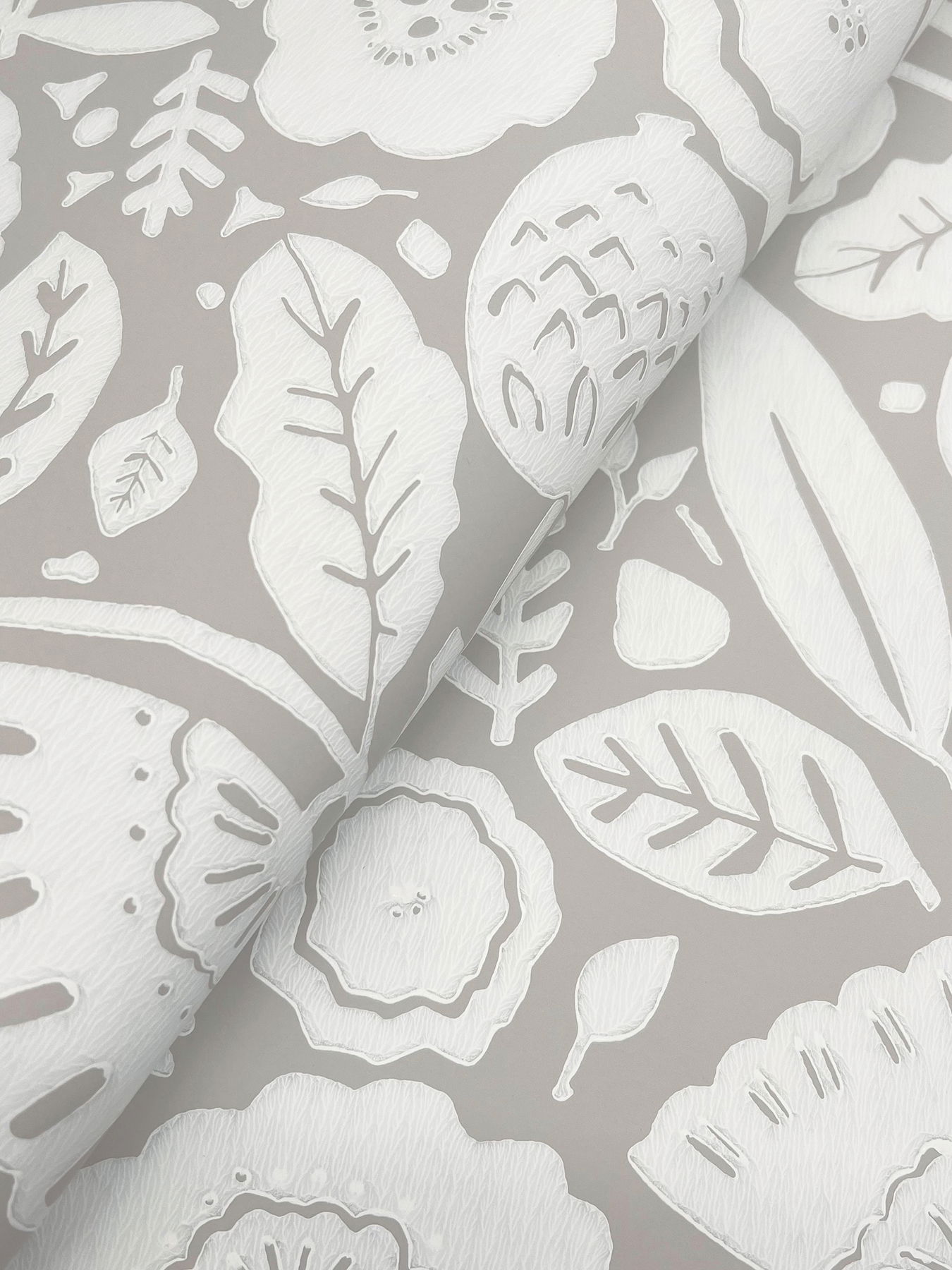Camille Blossom Grey Wallpaper large image 