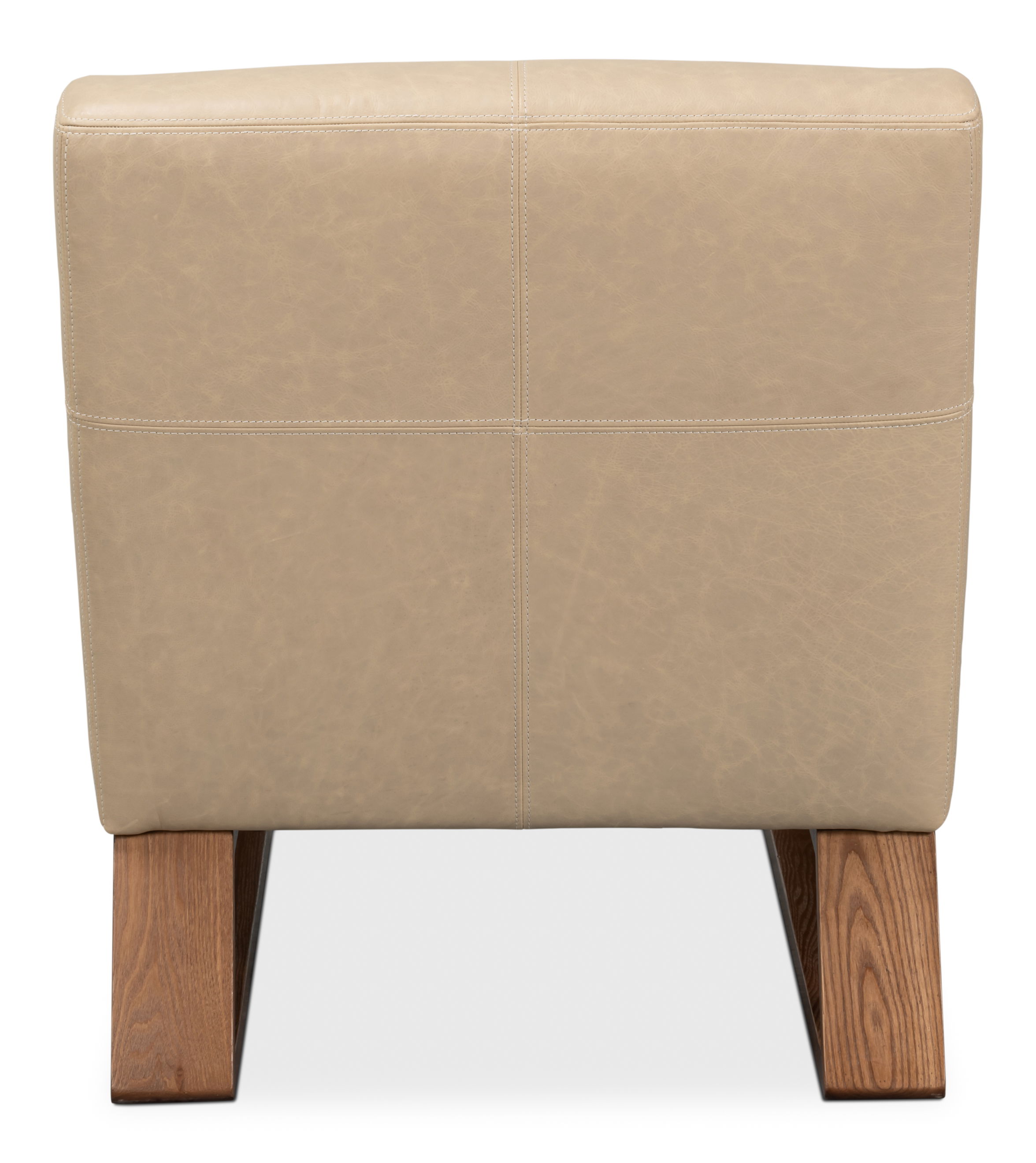Wylam Leather Chair Cappucino White large image 