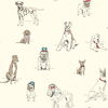 Dog's Life Red & Blue Wallpaper, by York Wall, 33' length x 1'8.5" width x 0.02" depth thumbnail 1