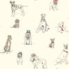 Dog's Life Red & Blue Wallpaper, by York Wall, 33' length x 1'8.5" width x 0.02" depth thumbnail