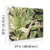 Banana Leaf Black & Green Peel & Stick Wallpaper, by York Wall, 20' length x 2'3" width x 0.02" depth thumbnail 4