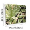 Banana Leaf Black & Green Peel & Stick Wallpaper thumbnail 4
