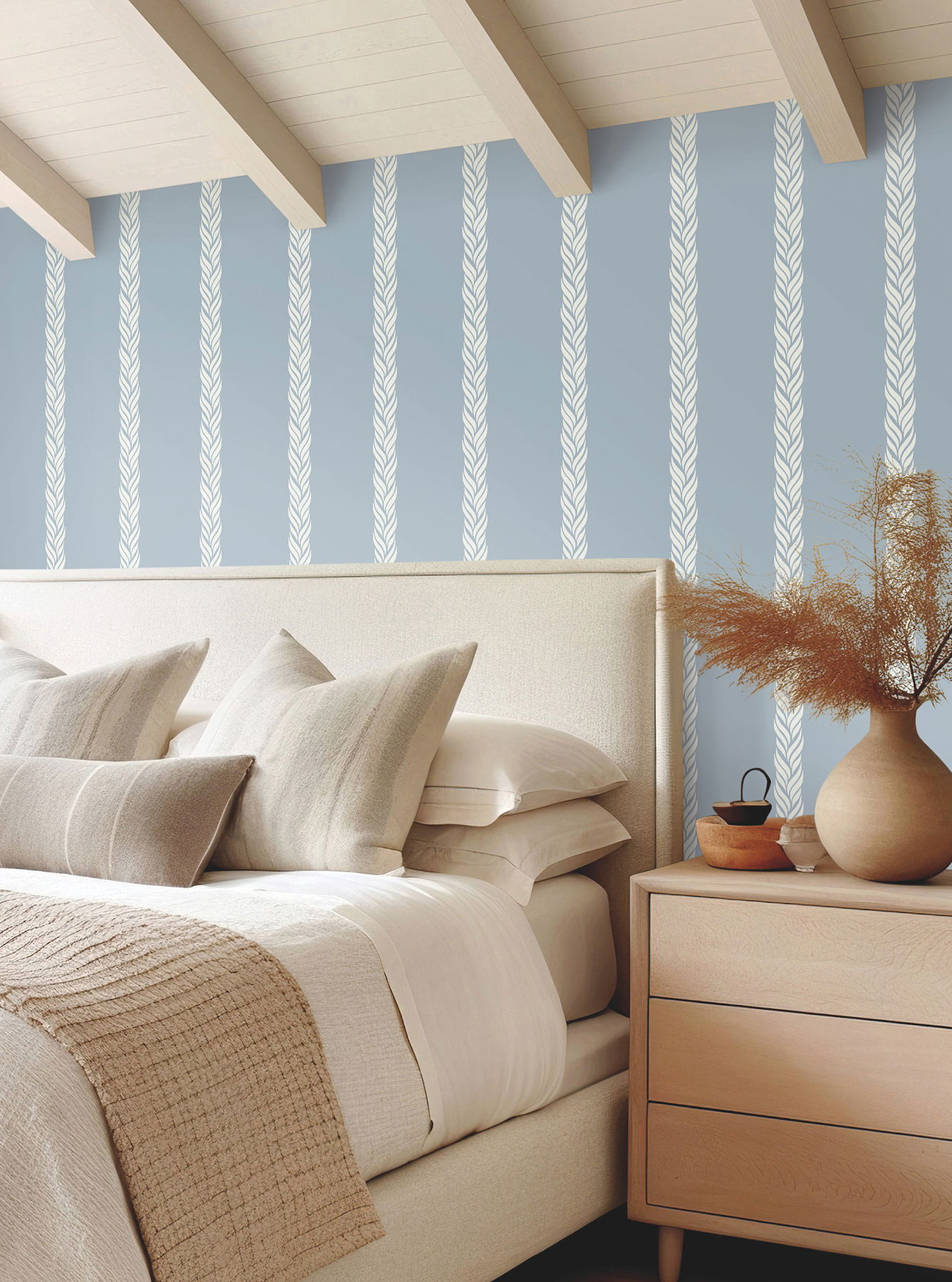 Braided Stripe Blue Wallpaper large image 