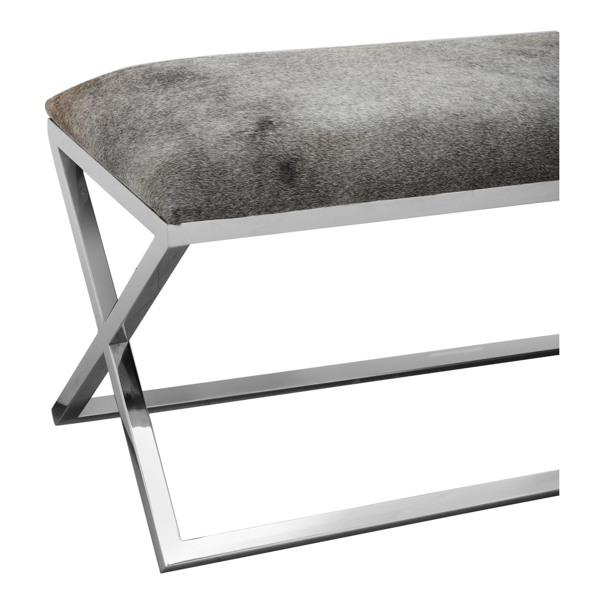 Rossi Bench Grey, Benche by Moe's Home, 60" width x 18.5" height x 16" depth View 4