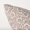 Jayne Beige with Merlot Print Linen Square Decorative Pillow Cover thumbnail 6