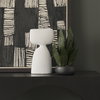 Tatum 11.6H Sculptural White Ceramic Vase, by Mercana, 5.91" length x 2.17" width x 11.61" height thumbnail 2