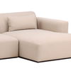 Brooklyn Chaise Sectional  Cream, Sectional Sofa by Dovetail, 134.25" width x 29.5" height x 65" depth thumbnail 6