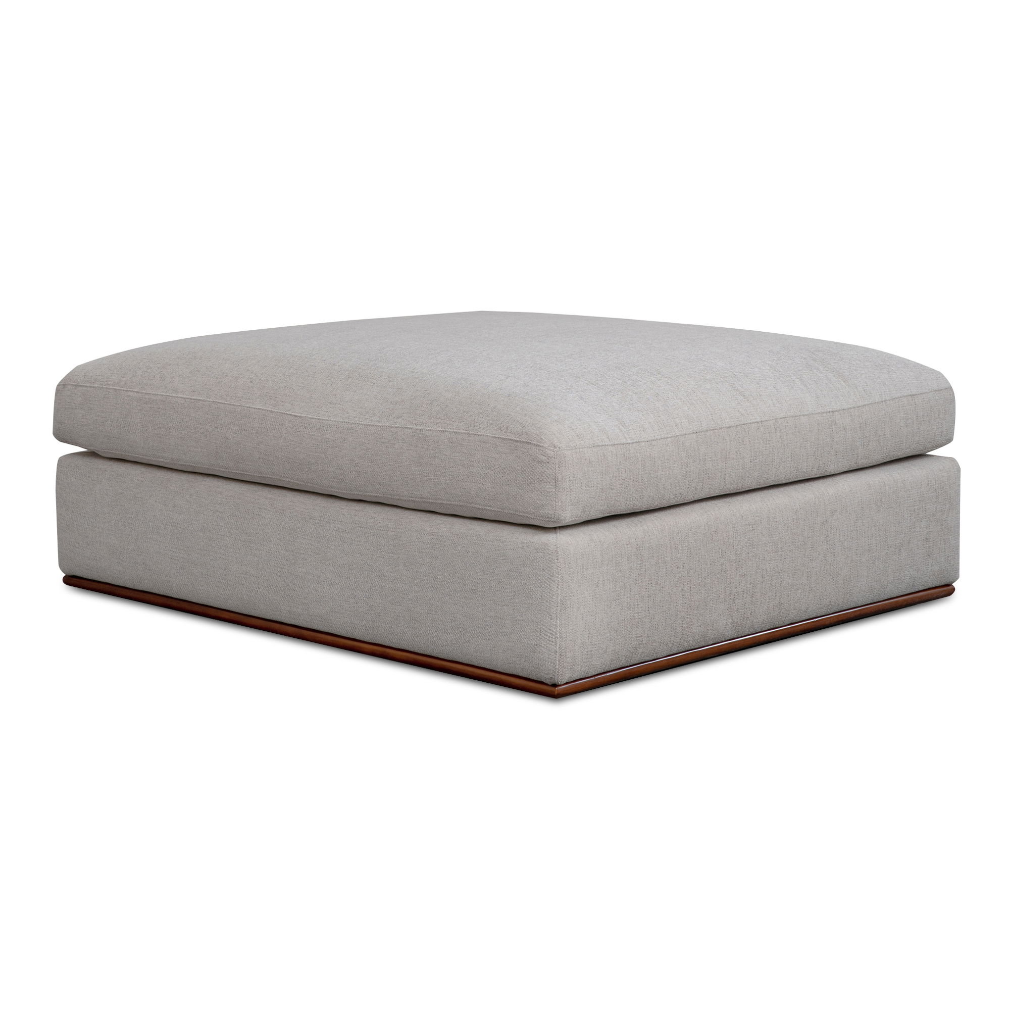 Rue Ottoman Flecked Grey, by Moe's Home, 47.6" width x 15.5" height x 40.8" depth View 3