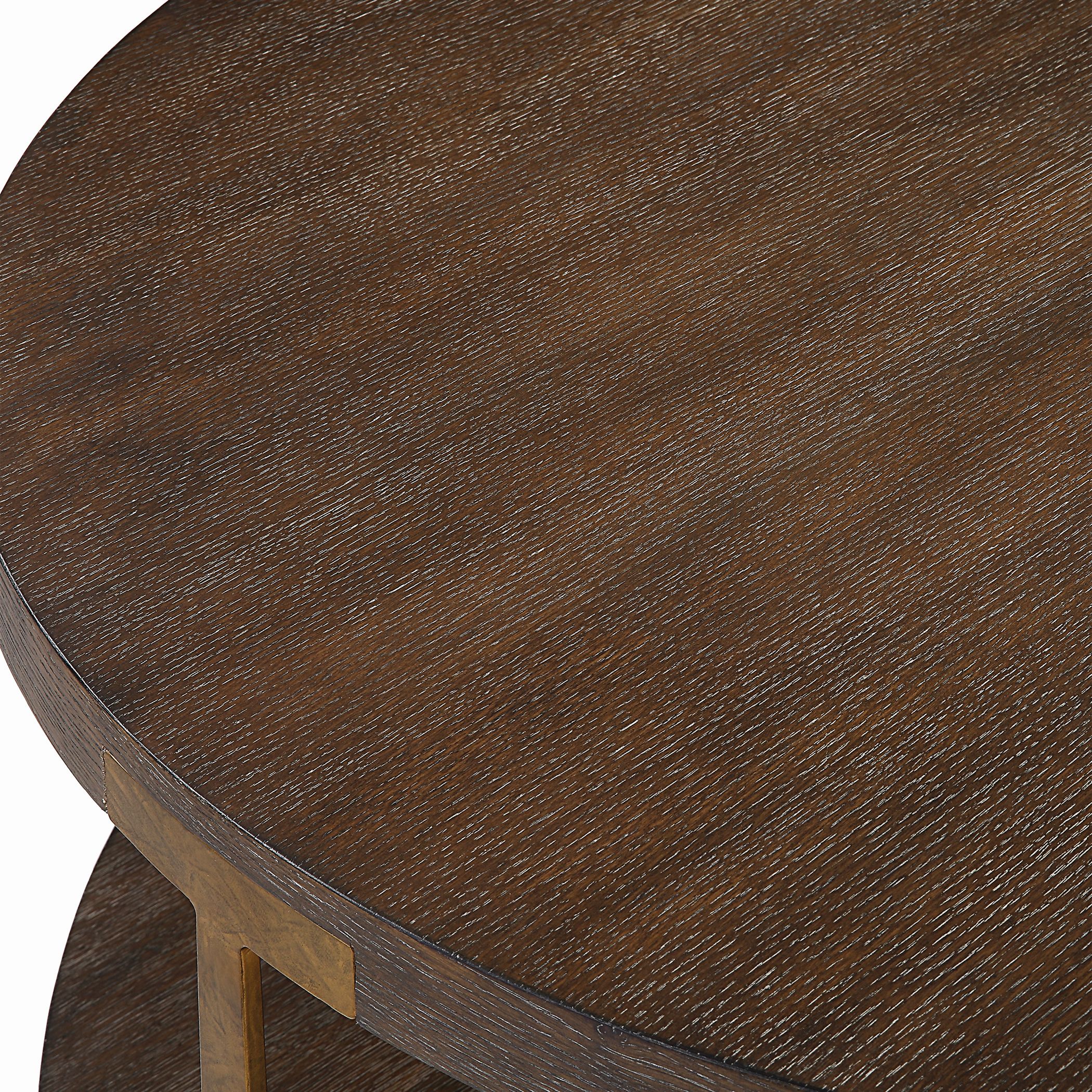 Palisade Round Wood Coffee Table large image 