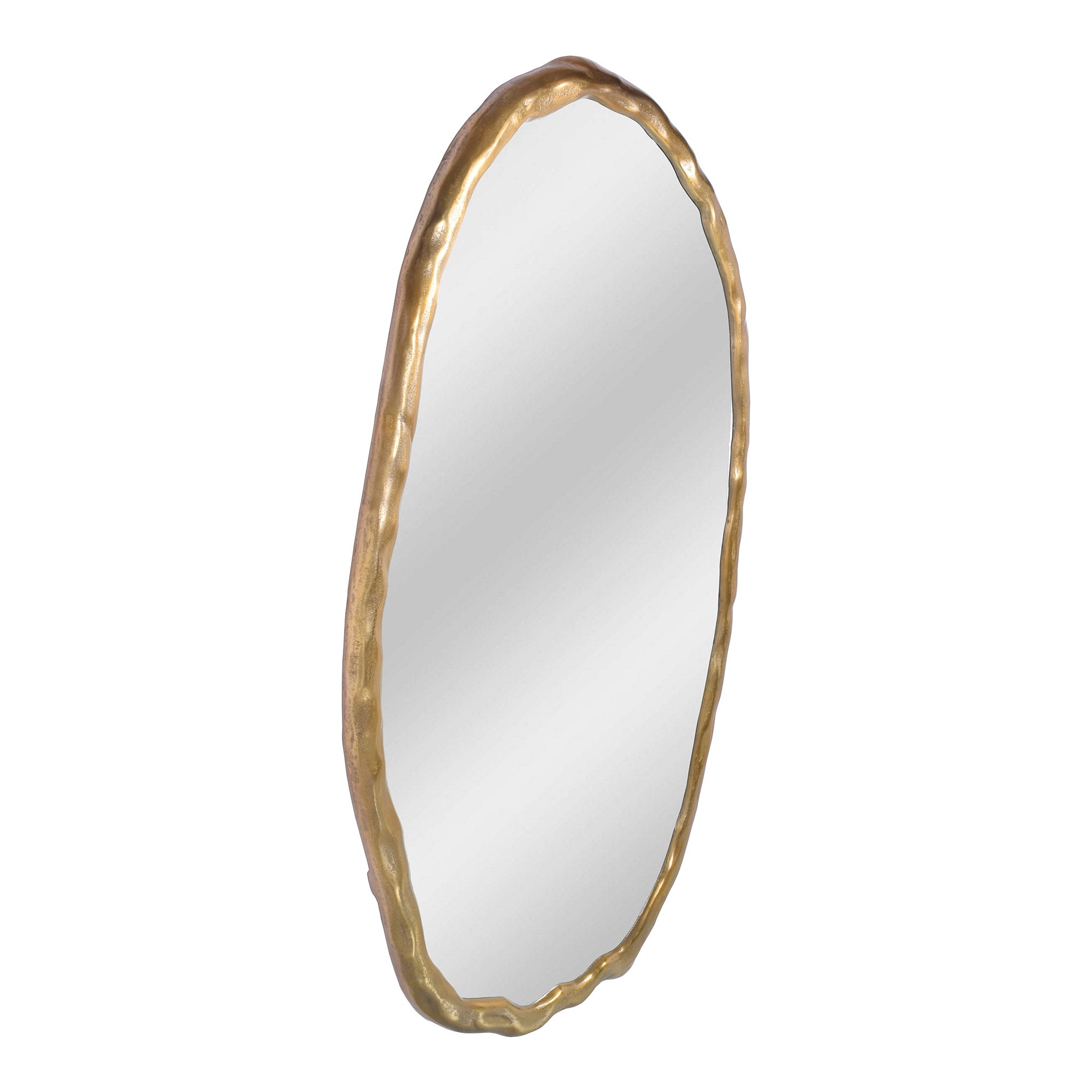 Foundry Oval Mirror Gold large image 