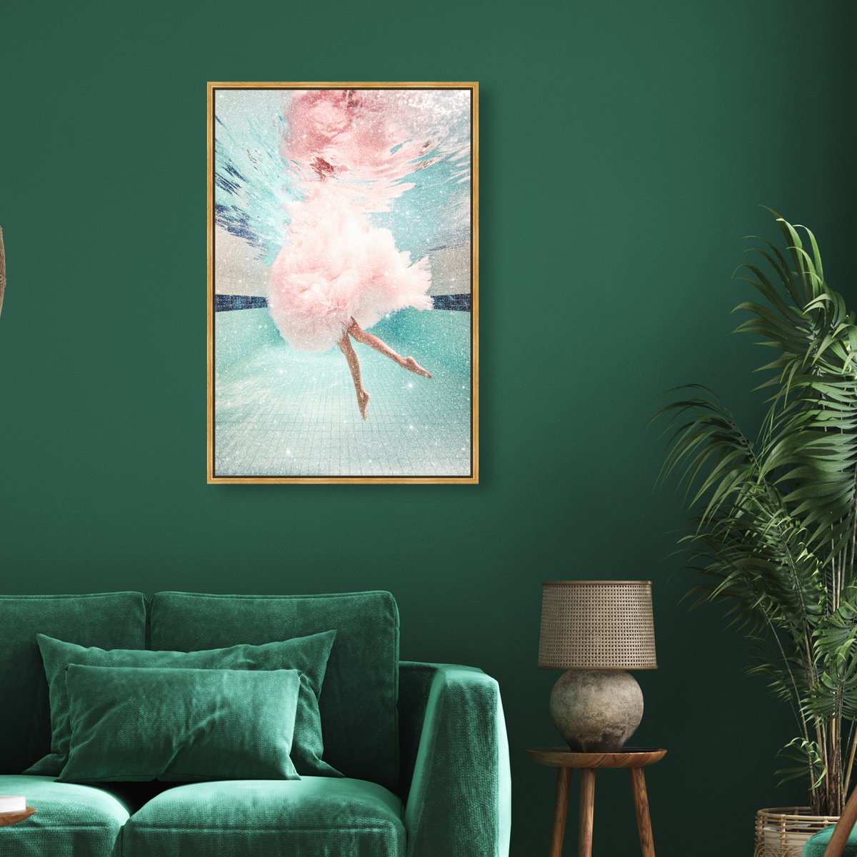 Aquatic Ballerina I (Diamond Dust), Art by Oliver Gal,  24x36 View 3
