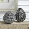 Cosmic Black & White Vases Set/2, by Uttermost, 8" width x 10" height x 8" depth thumbnail 3