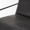 Stratton Gunmetal with Genuine Aged Black Leather Upholstered Accent Chair thumbnail 8