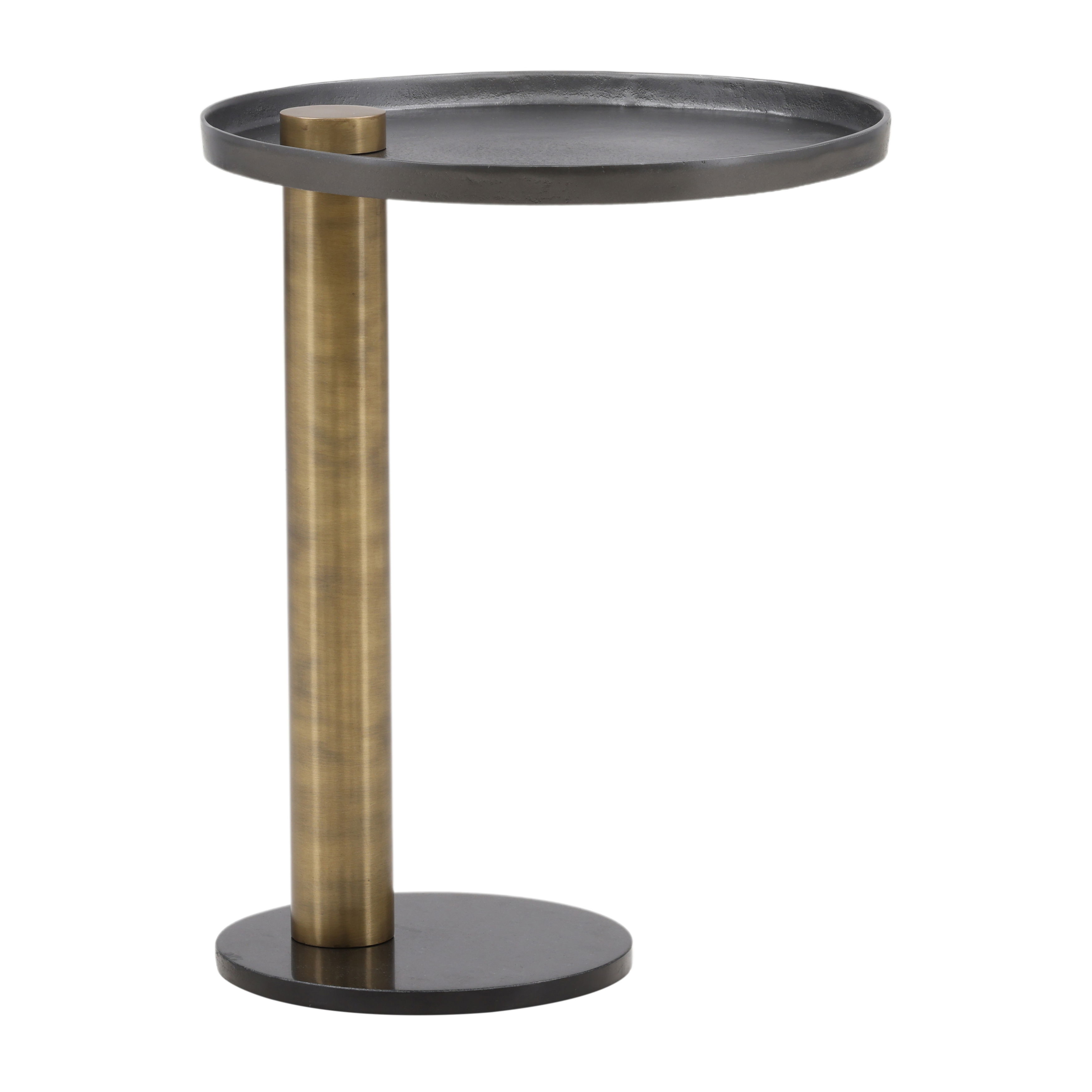 Yara Side Table Gold, Side & End Table by Dovetail, 19.7" width x 24.5" height x 19.7" diameter x 19.7" depth View 3